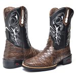 BOTA TEXANA COUNTRY MASCULINA BORDADA ESCAMADA - LINHA ECO 