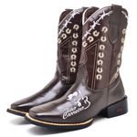 BOTA TEXANA COUNTRY MASCULINA BORDADA - LINHA ECO 