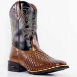 BOTA TEXANA COUNTRY MASCULINA BORDADA TRICE - LINHA ECO 