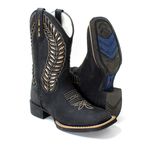 BOTA TEXANA FEMININA COM RECORTES A LASER CANO MEDIO FB80