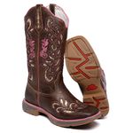 BOTA TEXANA FRANCA BOOTS HOOPER FEMININA COM RECORTES A LASER FB2220 SOLA JUMP 