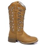 BOTA TEXANA FRANCA BOOTS HOOPER FEMININA COM RECORTES A LASER FB2221