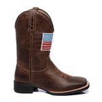 BOTA TEXANA FRANCA BOOTS MASCULINA BORDADA BANDEIRA FB2248