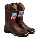 BOTA TEXANA FRANCA BOOTS MASCULINA BORDADA BANDEIRA FB2248