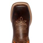 BOTA TEXANA FRANCA BOOTS MASCULINA COM RECORTES A LASER LARANJA FB2228 