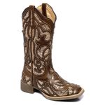 BOTA TEXANA FRANCA BOOTS HOOPER FEMININA TODA COM RECORTES A LASER FB2217