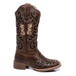 BOTA TEXANA FRANCA BOOTS HOOPER FEMININA COM RECORTES A LASER FB2223 