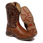 BOTA TEXANA FRANCA BOOTS MASCULINA SOLA JUMP BORDADA REPLICA TATU FB2241