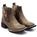 BOTINA EM COURO LEGÍTIMO BOVINO CAMUFLADA FRANCA BOOTS 