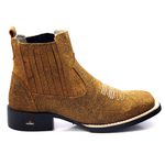 BOTA BOTINA COURO BOVINO ESTAMPA PELO FRANCA BOOTS 