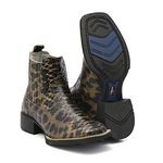 BOTA BOTINA FEMININA BORDADA ONÇA