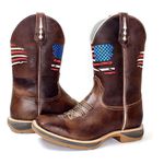BOTA TEXANA MASCULINA BANDEIRA CANO MEDIO SOLA JUMP FB109