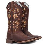 BOTA TEXANA FRANCA BOOTS BORDADA FLORAL HOPPER 