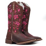 BOTA TEXANA FRANCA BOOTS BORDADA FLORAL HOPPER