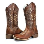 Bota texana hopper feminina bordada laser cour
