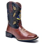 BOTA TEXANA COUNTRY FEMININA BORDADA NOSSA SENHORA - LINHA ECO 