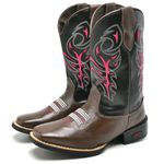 BOTA TEXANA COUNTRY FEMININA BORDADA - LINHA ECO 