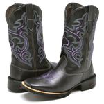 BOTA TEXANA COUNTRY FEMININA BORDADA - LINHA ECO 