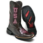 BOTA TEXANA COUNTRY FEMININA BORDADA USA - LINHA ECO