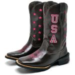 BOTA TEXANA COUNTRY FEMININA BORDADA USA - LINHA ECO