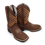 BOTA TEXANA FRANCA BOOTS MASCULINA BORDADA 