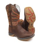 BOTA TEXANA FRANCA BOOTS MASCULINA BORDADA SOLADO JUMP 