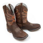 BOTA TEXANA FRANCA BOOTS MASCULINA BORDADA SOLADO JUMP 