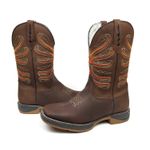BOTA TEXANA FRANCA BOOTS MASCULINA BORDADA SOLADO JUMP 