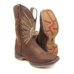 BOTA TEXANA FRANCA BOOTS MASCULINA BORDADA SOLADO JUMP 