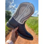 BOTA TEXANA FRANCA BOOTS MASCULINA BORDADA COM RECORTES A LASER 