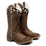 BOTA TEXANA FRANCA BOOTS FEMININA ANIMAL PRINT FB2258