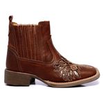 BOTINA TEXANA FRANCA BOOTS FEMININA BICO QUADRADO BORDADA A LASER FB2271