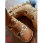 BOTA TEXANA FRANCA BOOTS FEMININA BORDADA FB2266 CARAMELO 