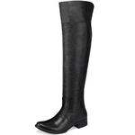 BOTA FEMININA OVER THE KNEE CANO LONGO COURO LEGÍTIMO PRETO