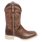 BOTA TEXANA BICO QUADRADO BORDADA SOLA MARFIM FRANCA BOOTS