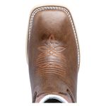 BOTA TEXANA BICO QUADRADO BORDADA SOLA MARFIM FRANCA BOOTS