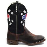BOTA TEXANA BICO QUADRADO USA PRETA FRANCA BOOTS