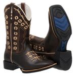 BOTA TEXANA BICO QUADRADO FERRADURA - FRANCA BOOTS 