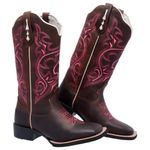 BOTA TEXANA HOPPER FEMININA BICO QUADRADO - FRANCA BOOTS