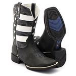 BOTA TEXANA BICO QUADRADO BANDEIRA - FRANCA BOOTS