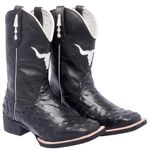 BOTA TEXANA BICO QUADRADO REPLICA AVESTRUZ - FRANCA BOOTS 