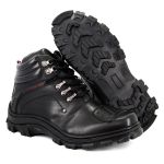 BOTA ADVENTURE EM COURO - PRETA