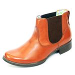 BOTA BOTINA CANO CURTO EM COURO LEGITIMO