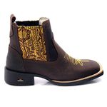 BOTA BOTINA FEMININA BORDADA