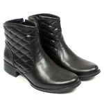 BOTA BOTINA FEMININA EM COURO LEGITIMO COM METALACE