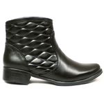 BOTA BOTINA FEMININA EM COURO LEGITIMO COM METALACE