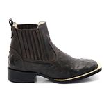 Botina bico quadrado replica avestruz FRANCA BOOTS 