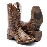 BOTA TEXANA FEMININA BORDADA FLORAL - FRANCA BOOTS