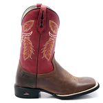 BOTA TEXANA BICO QUADRADO BORDADA BOI FRANCA BOOTS