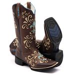 BOTA TEXANA HOPPER FEMININA BICO QUADRADO - AZUL FRANCA BOOTS